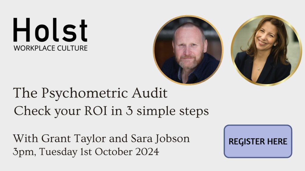 The Psychometric Audit 1st October 2024